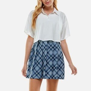 Kingston Grey Women's White Juniors Print Skirt Two Piece
Dress